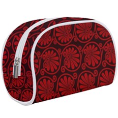 Red Floral Pattern Floral Greek Ornaments Make Up Case (large) by nateshop