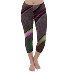 Circle Colorful Shine Line Pattern Geometric Capri Winter Leggings  by Proyonanggan