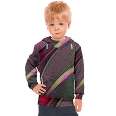 Circle Colorful Shine Line Pattern Geometric Kids  Hooded Pullover by Proyonanggan