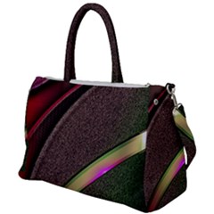 Circle Colorful Shine Line Pattern Geometric Duffel Travel Bag by Proyonanggan