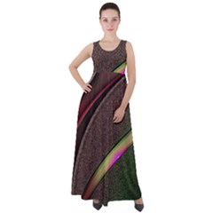 Circle Colorful Shine Line Pattern Geometric Empire Waist Velour Maxi Dress by Proyonanggan