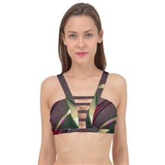 Pattern Texture Leaves Cage Up Bikini Top by Proyonanggan