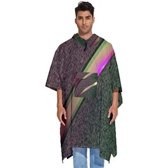 Pattern Texture Leaves Men s Hooded Rain Ponchos by Proyonanggan