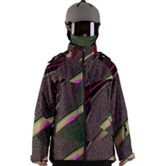 Pattern Texture Leaves Men s Zip Ski And Snowboard Waterproof Breathable Jacket by Proyonanggan