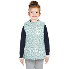 Round Ornament Texture Kids  Hooded Puffer Vest by nateshop