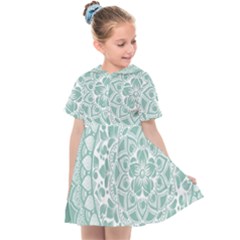 Round Ornament Texture Kids  Sailor Dress