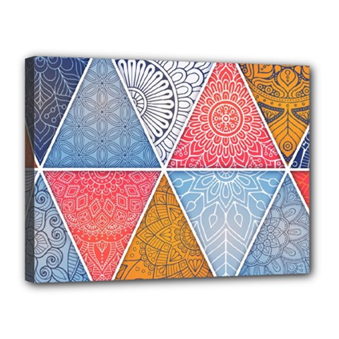 Texture With Triangles Canvas 16  X 12  (stretched) by nateshop