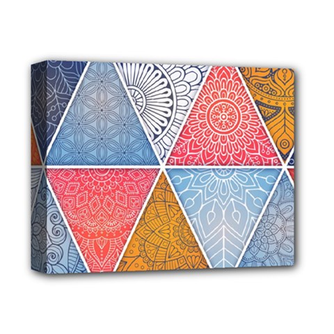 Texture With Triangles Deluxe Canvas 14  X 11  (stretched) by nateshop