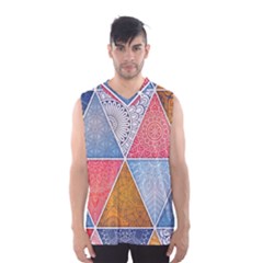 Texture With Triangles Men s Basketball Tank Top by nateshop