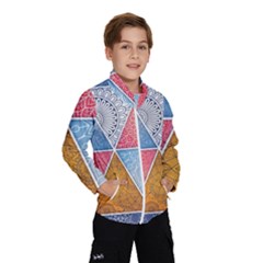 Texture With Triangles Kids  Windbreaker