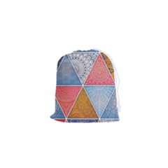 Texture With Triangles Drawstring Pouch (xs) by nateshop