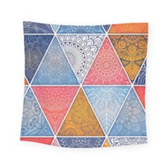 Texture With Triangles Square Tapestry (small) by nateshop