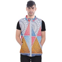 Texture With Triangles Men s Puffer Vest