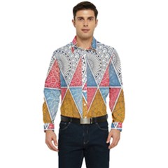 Texture With Triangles Men s Long Sleeve  Shirt by nateshop