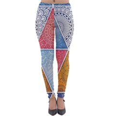 Texture With Triangles Lightweight Velour Leggings by nateshop