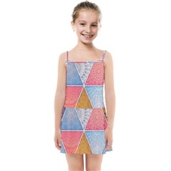 Texture With Triangles Kids  Summer Sun Dress by nateshop