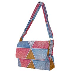 Texture With Triangles Full Print Messenger Bag (s) by nateshop