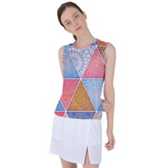 Texture With Triangles Women s Sleeveless Sports Top by nateshop