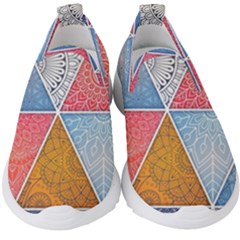 Texture With Triangles Kids  Slip On Sneakers