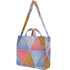 Texture With Triangles Square Shoulder Tote Bag