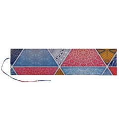 Texture With Triangles Roll Up Canvas Pencil Holder (l) by nateshop