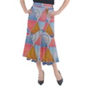 Texture With Triangles Midi Mermaid Skirt View1