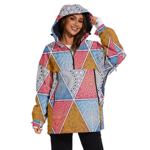 Texture With Triangles Women s Ski And Snowboard Jacket