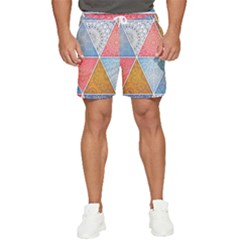 Texture With Triangles Men s Runner Shorts by nateshop