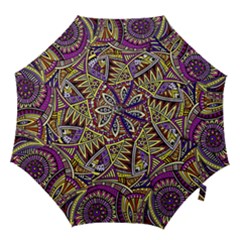 Violet Paisley Background, Paisley Patterns, Floral Patterns Hook Handle Umbrellas (medium) by nateshop