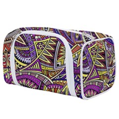 Violet Paisley Background, Paisley Patterns, Floral Patterns Toiletries Pouch by nateshop