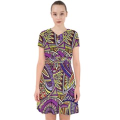 Violet Paisley Background, Paisley Patterns, Floral Patterns Adorable In Chiffon Dress by nateshop