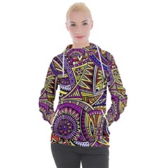 Violet Paisley Background, Paisley Patterns, Floral Patterns Women s Hooded Pullover by nateshop