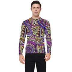 Violet Paisley Background, Paisley Patterns, Floral Patterns Men s Long Sleeve Rash Guard by nateshop