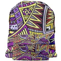 Violet Paisley Background, Paisley Patterns, Floral Patterns Giant Full Print Backpack by nateshop