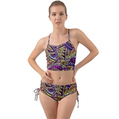 Violet Paisley Background, Paisley Patterns, Floral Patterns Mini Tank Bikini Set by nateshop