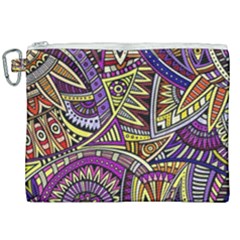 Violet Paisley Background, Paisley Patterns, Floral Patterns Canvas Cosmetic Bag (xxl) by nateshop