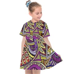 Violet Paisley Background, Paisley Patterns, Floral Patterns Kids  Sailor Dress by nateshop