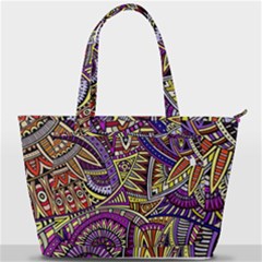 Violet Paisley Background, Paisley Patterns, Floral Patterns Back Pocket Shoulder Bag  by nateshop