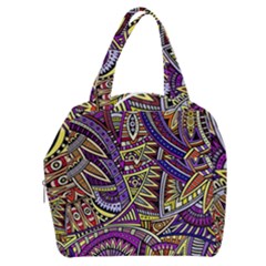 Violet Paisley Background, Paisley Patterns, Floral Patterns Boxy Hand Bag by nateshop