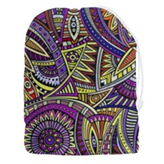 Violet Paisley Background, Paisley Patterns, Floral Patterns Drawstring Pouch (3xl) by nateshop