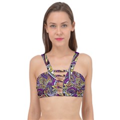 Violet Paisley Background, Paisley Patterns, Floral Patterns Cage Up Bikini Top by nateshop