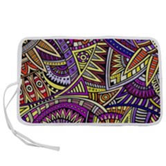 Violet Paisley Background, Paisley Patterns, Floral Patterns Pen Storage Case (s) by nateshop