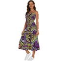 Violet Paisley Background, Paisley Patterns, Floral Patterns Sleeveless Shoulder Straps Boho Dress View2