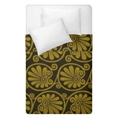 Yellow Floral Pattern Floral Greek Ornaments Duvet Cover Double Side (single Size) by nateshop