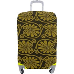 Yellow Floral Pattern Floral Greek Ornaments Luggage Cover (large) by nateshop