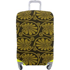 Yellow Floral Pattern Floral Greek Ornaments Luggage Cover (large) by nateshop