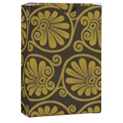 Yellow Floral Pattern Floral Greek Ornaments Playing Cards Single Design (rectangle) With Custom Box by nateshop