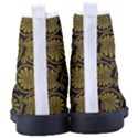 Yellow Floral Pattern Floral Greek Ornaments Kid s High-Top Canvas Sneakers View4