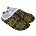 Yellow Floral Pattern Floral Greek Ornaments Men s Sock-Style Water Shoes View3