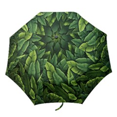 Green Leaves Folding Umbrellas by goljakoff